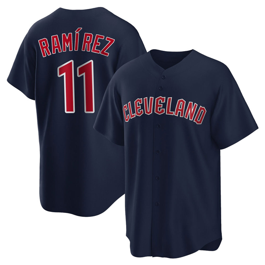 Cleveland Guardians #11 Jose Ramirez Player Navy Game Home Stitched Baseball Jersey