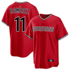 Cleveland Guardians #11 Jose Ramirez Player Red Home Game Stitched Baseball Jersey