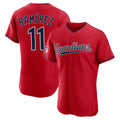 Cleveland Guardians #11 Jose Ramirez Player Red Limited Elite Home Stitched Baseball Jersey