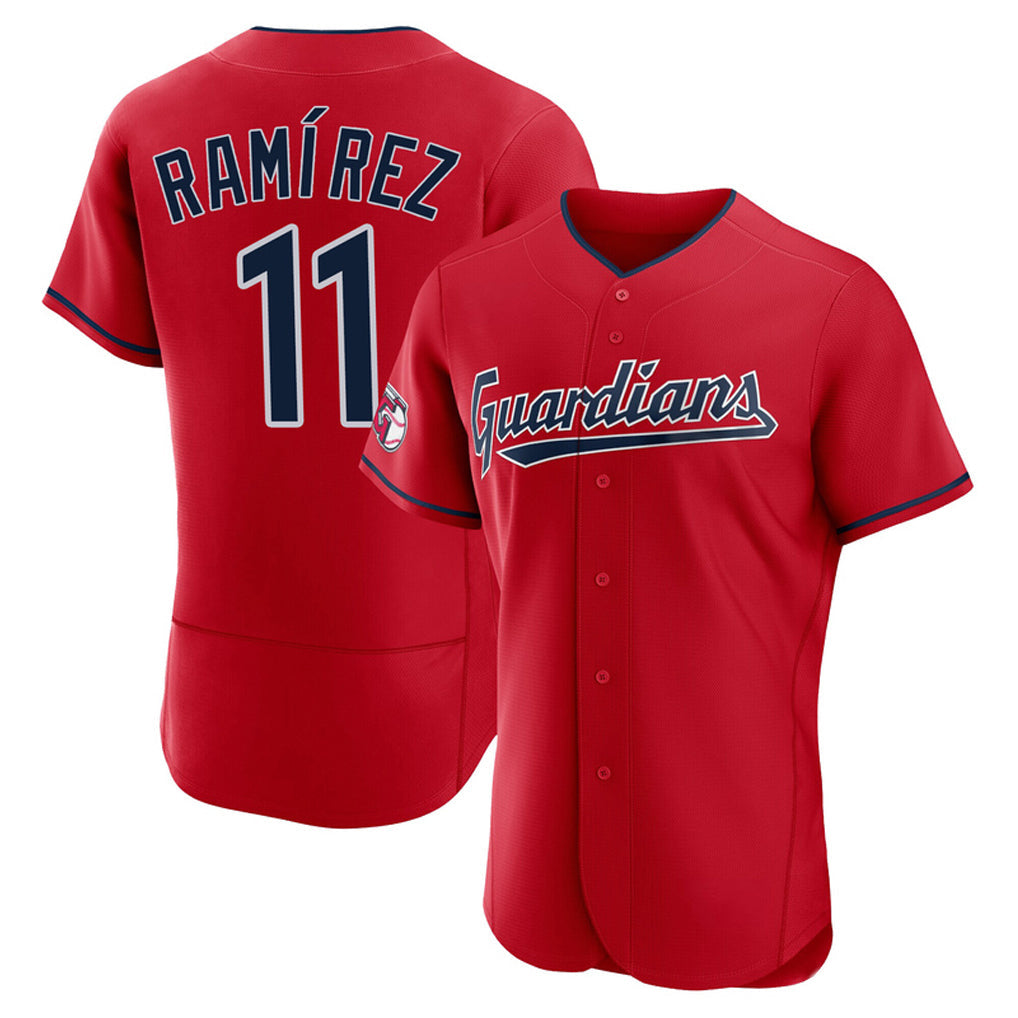 Cleveland Guardians #11 Jose Ramirez Player Red Limited Elite Home Stitched Baseball Jersey
