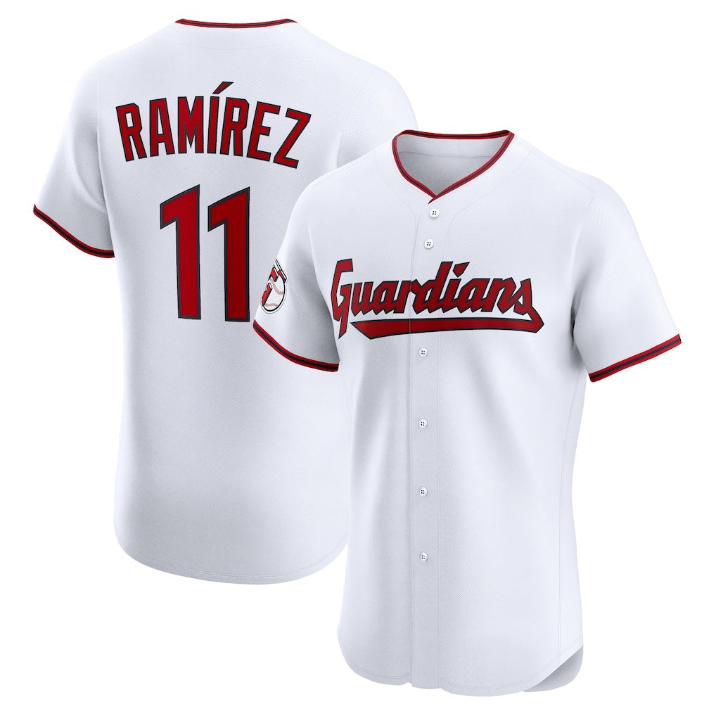Cleveland Guardians #11 José Ramírez White Home Elite Baseball Jersey