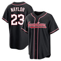 Cleveland Guardians #23 Bo Naylor Player Black Fashion Out Home Game Stitched Baseball Jersey