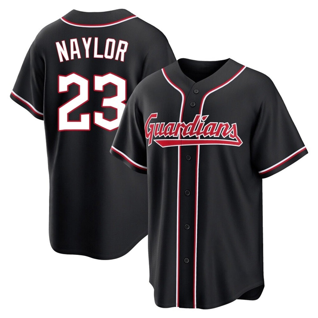 Cleveland Guardians #23 Bo Naylor Player Black Fashion Out Home Game Stitched Baseball Jersey