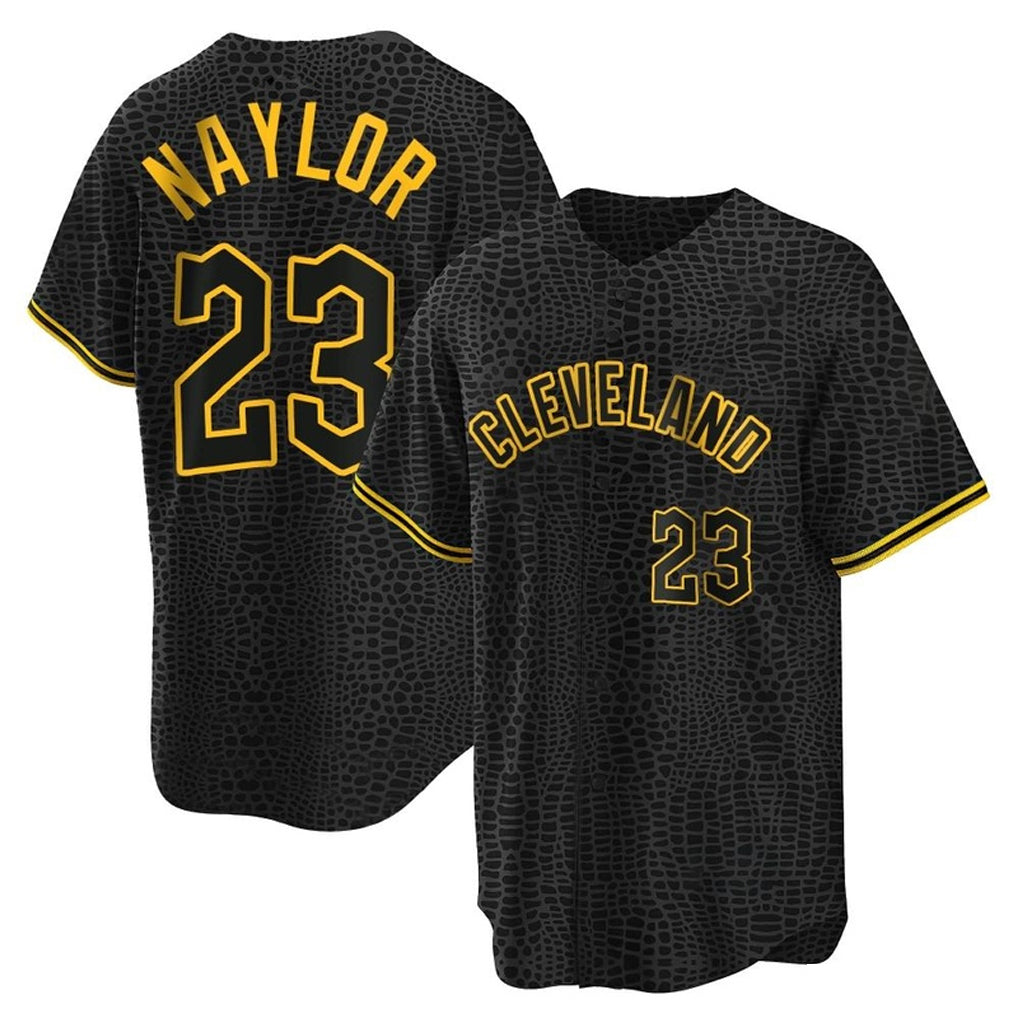 Cleveland Guardians #23 Bo Naylor Player Black Snake Skin City Home Game Stitched Baseball Jersey