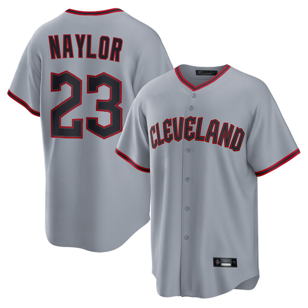 Cleveland Guardians #23 Bo Naylor Player Gray Home Game Stitched Baseball Jersey