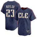 Cleveland Guardians #23 Bo Naylor Player Navy City Connect Limited Home Stitched Baseball Jersey