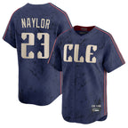 Cleveland Guardians #23 Bo Naylor Player Navy City Connect Limited Home Stitched Baseball Jersey