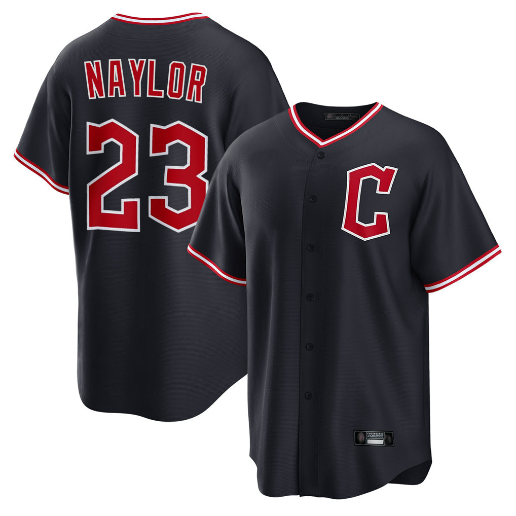 Cleveland Guardians #23 Bo Naylor Player Navy Home Game Stitched Baseball Jersey
