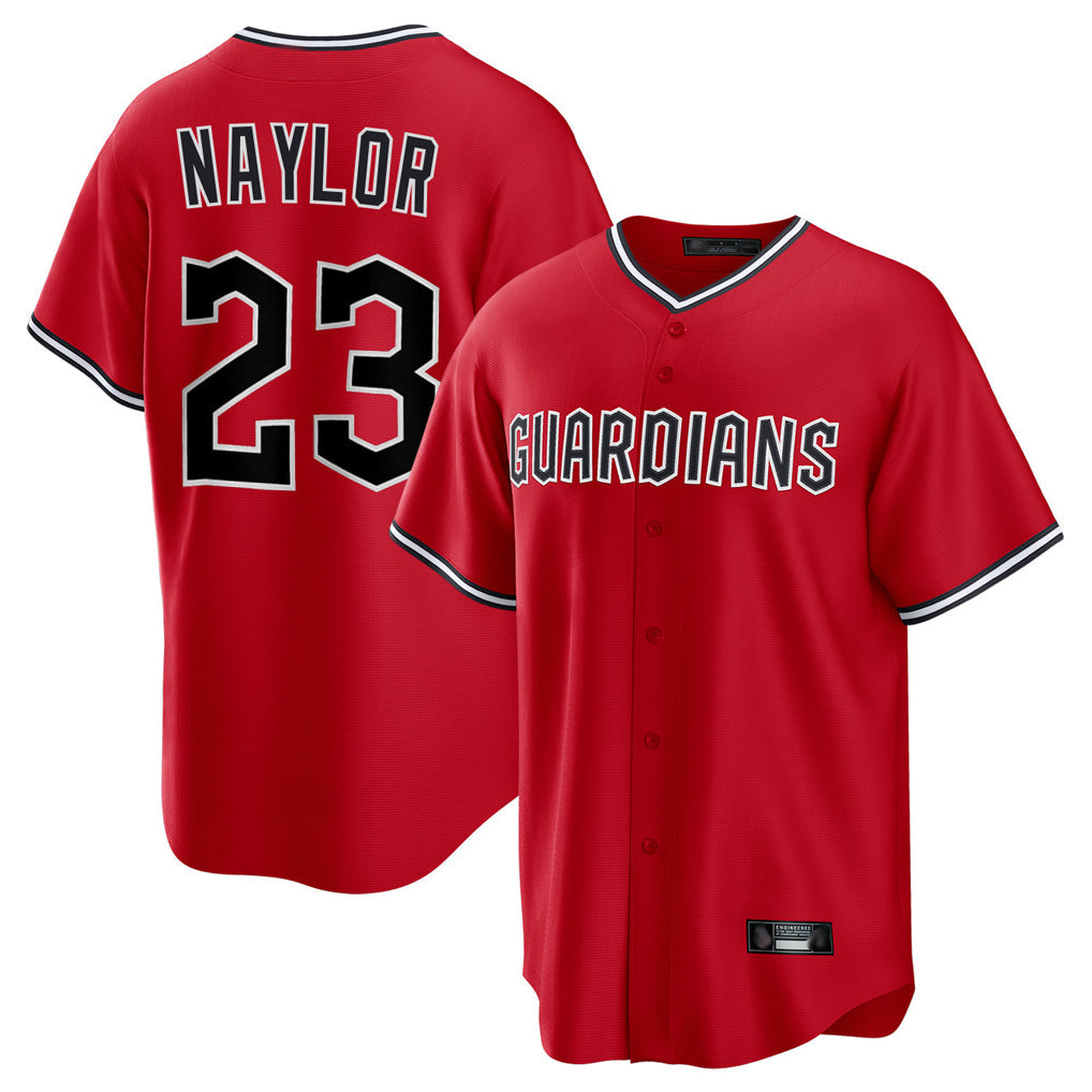 Cleveland Guardians #23 Bo Naylor Player Red Home Game Stitched Baseball Jersey