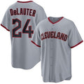 Cleveland Guardians #24 Chase DeLauter Gray Cool Base Limited Stitched Baseball Jersey