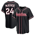 Cleveland Guardians #24 Triston McKenzie Player Black Fashion Out Home Game Stitched Baseball Jersey