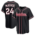 Cleveland Guardians #24 Triston McKenzie Player Black Fashion Out Home Game Stitched Baseball Jersey