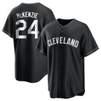 Cleveland Guardians #24 Triston McKenzie Player Black Home Game Stitched Baseball Jersey