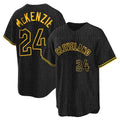 Cleveland Guardians #24 Triston McKenzie Player Black Snake Skin City Home Game Stitched Baseball Jersey