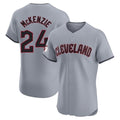 Cleveland Guardians #24 Triston McKenzie Player Gray Road Limited Elite Home Stitched Baseball Jersey