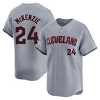 Cleveland Guardians #24 Triston McKenzie Player Gray Road Limited Home Stitched Baseball Jersey
