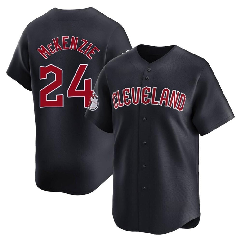 Cleveland Guardians #24 Triston McKenzie Player Navy Limited Home Game Stitched Baseball Jersey