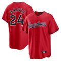 Cleveland Guardians #24 Triston McKenzie Player Red Home Game Stitched Baseball Jersey