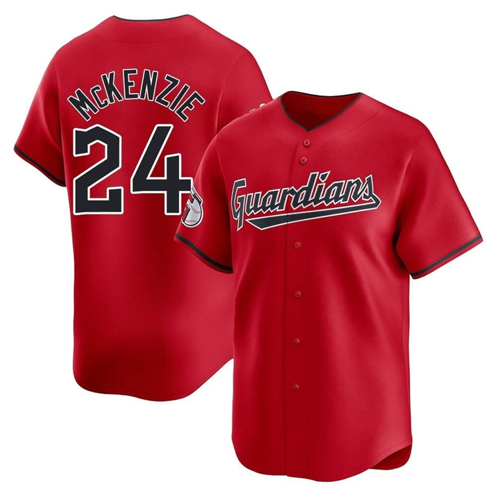 Cleveland Guardians #24 Triston McKenzie Player Red Limited Home Stitched Baseball Jersey