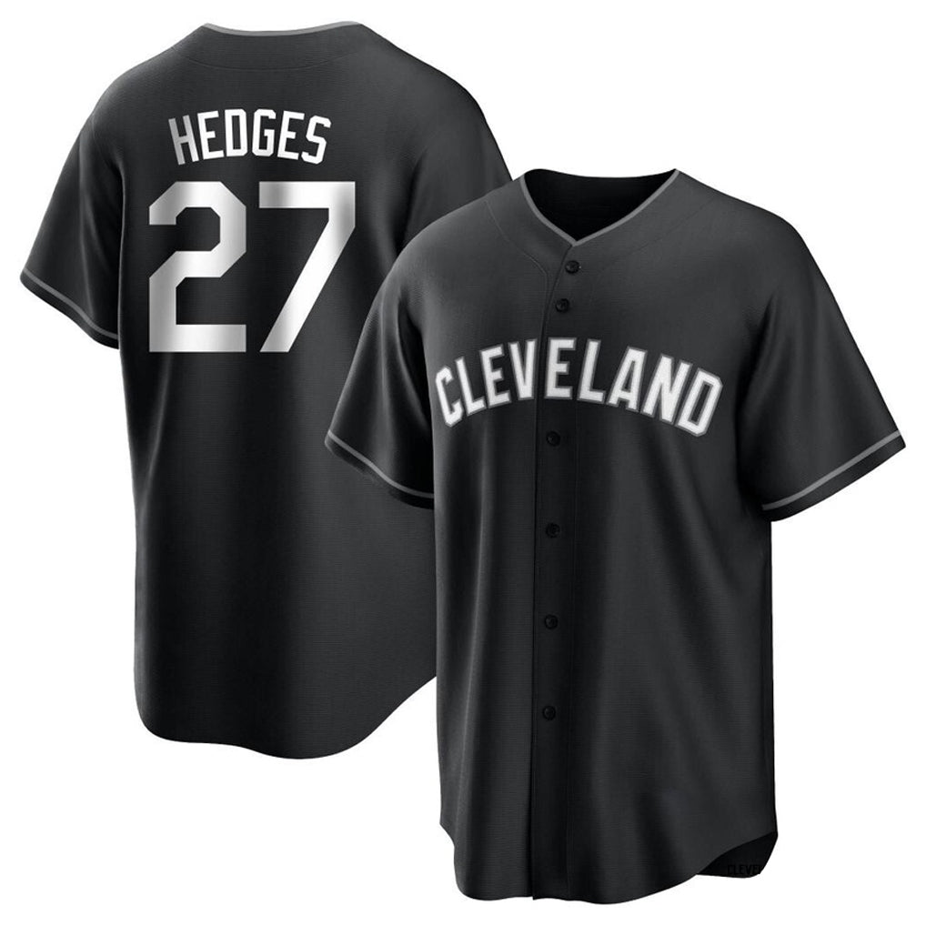 Cleveland Guardians #27 Austin Hedges Player Black Home Game Stitched Baseball Jersey