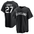 Cleveland Guardians #27 Austin Hedges Player Black Home Game Stitched Baseball Jersey
