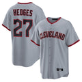 Cleveland Guardians #27 Austin Hedges Player Gray Home Game Stitched Baseball Jersey