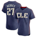 Cleveland Guardians #27 Austin Hedges Player Navy City Connect Limited Elite Home Stitched Baseball Jersey