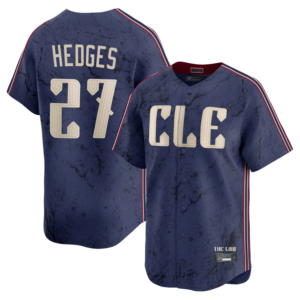 Cleveland Guardians #27 Austin Hedges Player Navy City Connect Limited Home Stitched Baseball Jersey