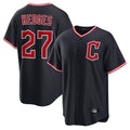 Cleveland Guardians #27 Austin Hedges Player Navy Game Home Stitched Baseball Jersey