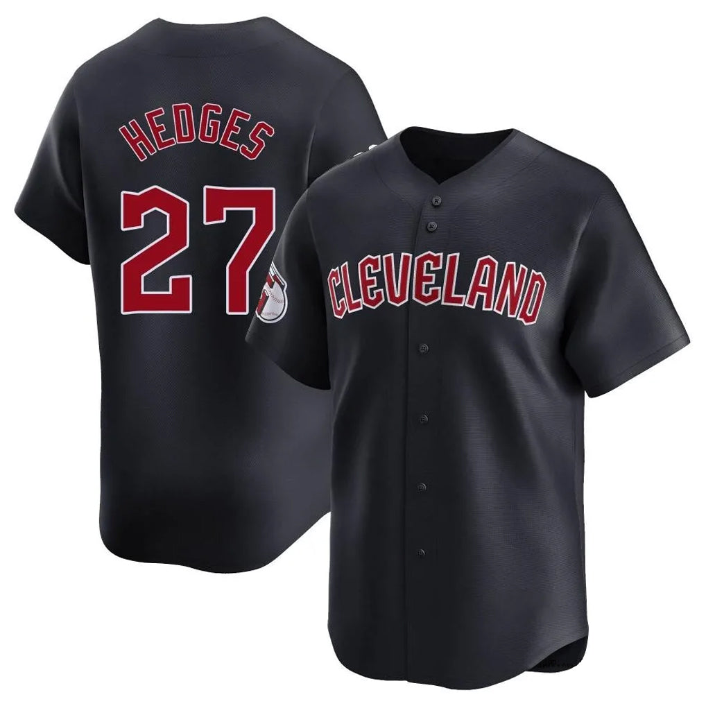 Cleveland Guardians #27 Austin Hedges Player Navy Limited Home Game Stitched Baseball Jersey