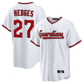 Cleveland Guardians #27 Austin Hedges Player White Game Home Stitched Baseball Jersey