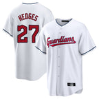 Cleveland Guardians #27 Austin Hedges Player White Home Game Stitched Baseball Jersey