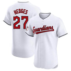 Cleveland Guardians #27 Austin Hedges Player White Limited Elite Home Stitched Baseball Jersey