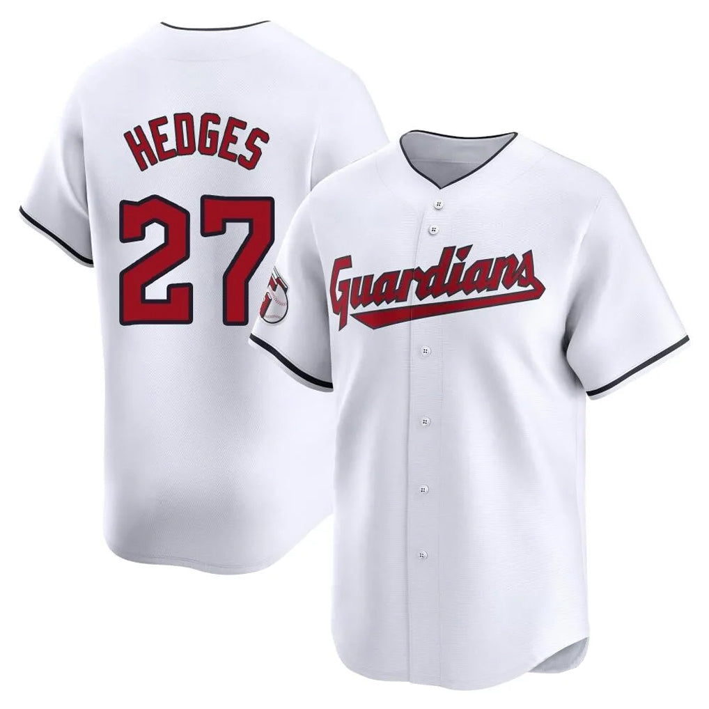 Cleveland Guardians #27 Austin Hedges Player White Limited Home Stitched Baseball Jersey