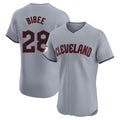 Cleveland Guardians #28 Tanner Bibee Player Gray Road Limited Elite Home Stitched Baseball Jersey