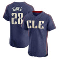 Cleveland Guardians #28 Tanner Bibee Player Navy City Connect Limited Elite Home Stitched Baseball Jersey