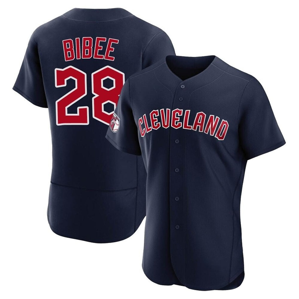Cleveland Guardians #28 Tanner Bibee Player Navy Limited Elite Home Stitched Baseball Jersey