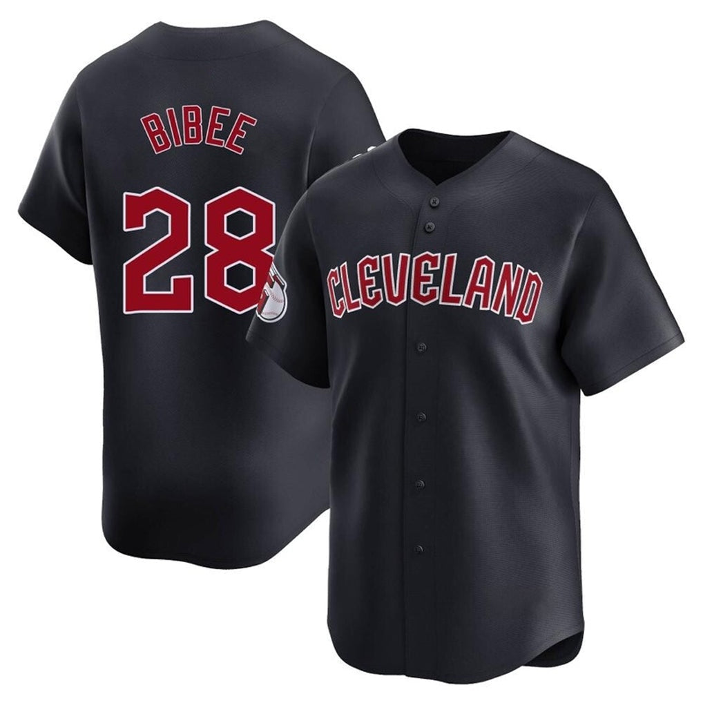 Cleveland Guardians #28 Tanner Bibee Player Navy Limited Home Game Stitched Baseball Jersey
