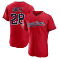 Cleveland Guardians #28 Tanner Bibee Player Red Limited Elite Home Stitched Baseball Jersey