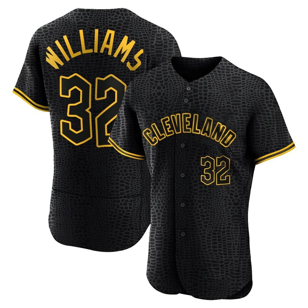 Cleveland Guardians #32 Gavin Williams Player Black Snake Skin City Limited Elite Home Stitched Baseball Jersey