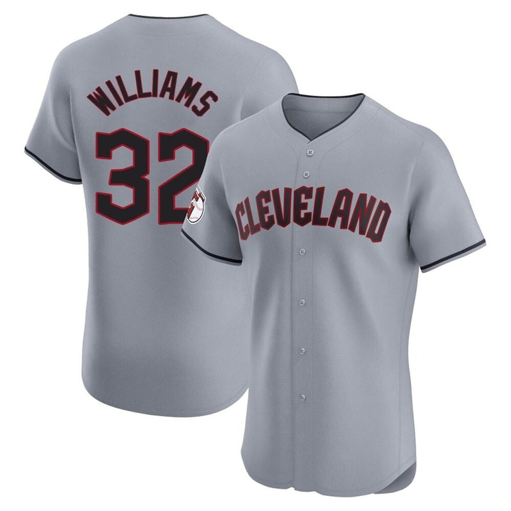 Cleveland Guardians #32 Gavin Williams Player Gray Road Limited Elite Home Stitched Baseball Jersey