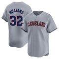 Cleveland Guardians #32 Gavin Williams Player Gray Road Limited Home Stitched Baseball Jersey