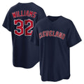 Cleveland Guardians #32 Gavin Williams Player Navy Game Home Stitched Baseball Jersey