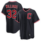 Cleveland Guardians #32 Gavin Williams Player Navy Home Game Stitched Baseball Jersey
