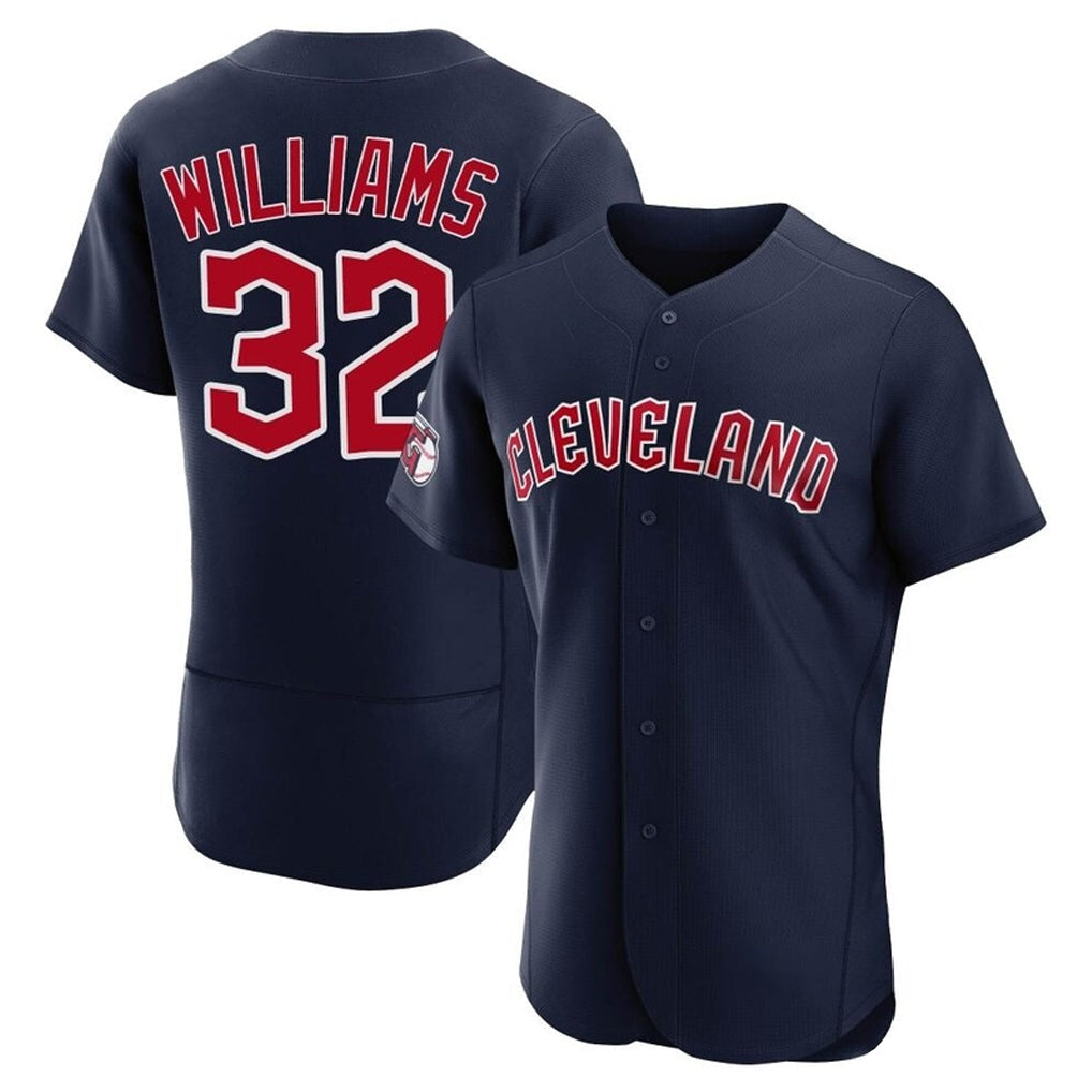 Cleveland Guardians #32 Gavin Williams Player Navy Limited Elite Home Stitched Baseball Jersey