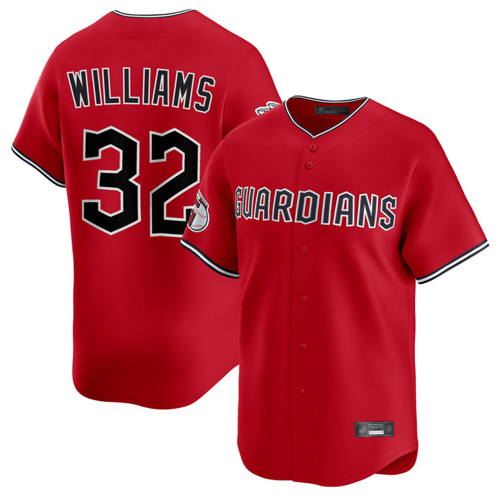 Cleveland Guardians #32 Gavin Williams Player Red Limited Home Stitched Baseball Jersey
