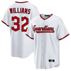 Cleveland Guardians #32 Gavin Williams Player White Game Home Stitched Baseball Jersey
