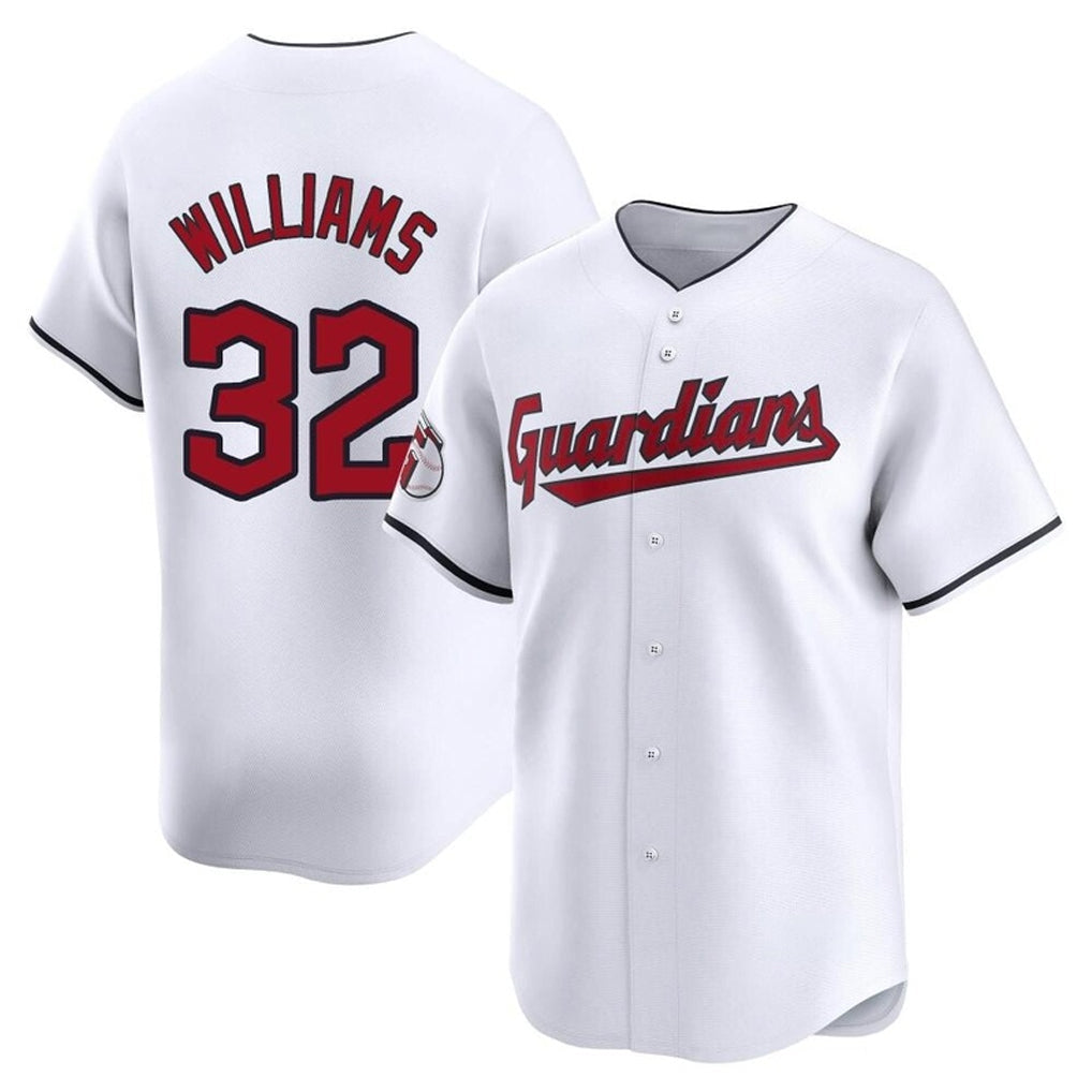 Cleveland Guardians #32 Gavin Williams Player White Limited Home Stitched Baseball Jersey