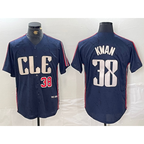 Cleveland Guardians #38 Steven Kwan Number Navy 2024 City Connect Limited Stitched Baseball Jersey