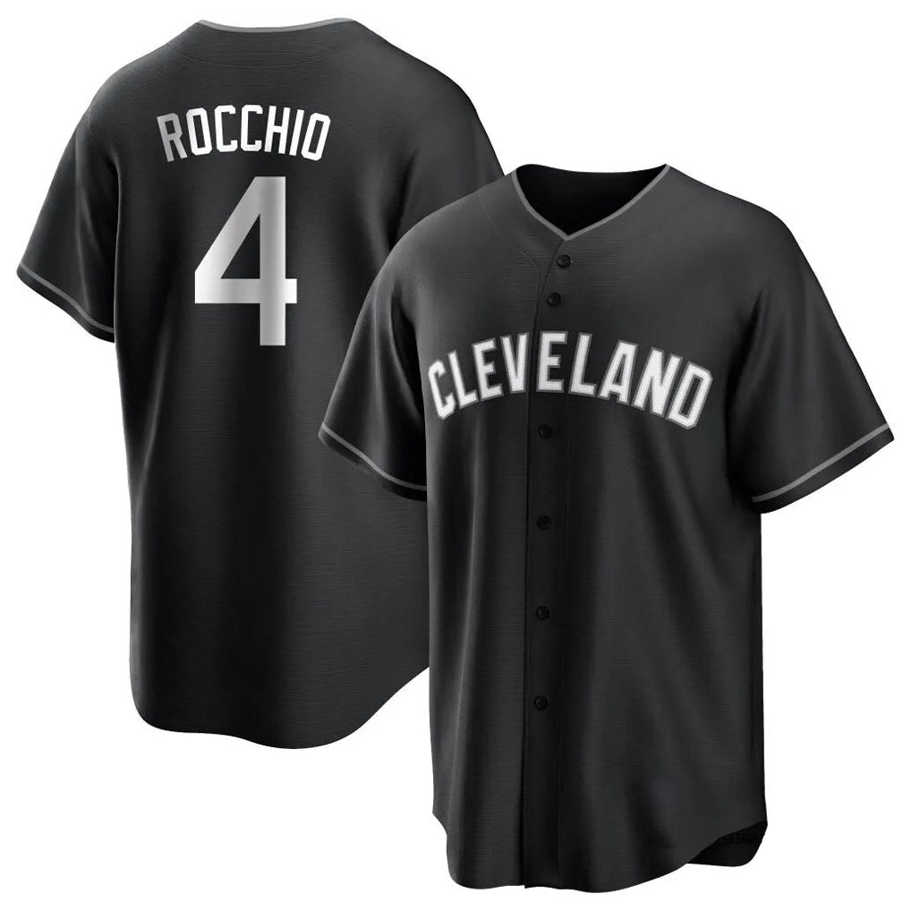 Cleveland Guardians #4 Brayan Rocchio Player Black Home Game Stitched Baseball Jersey